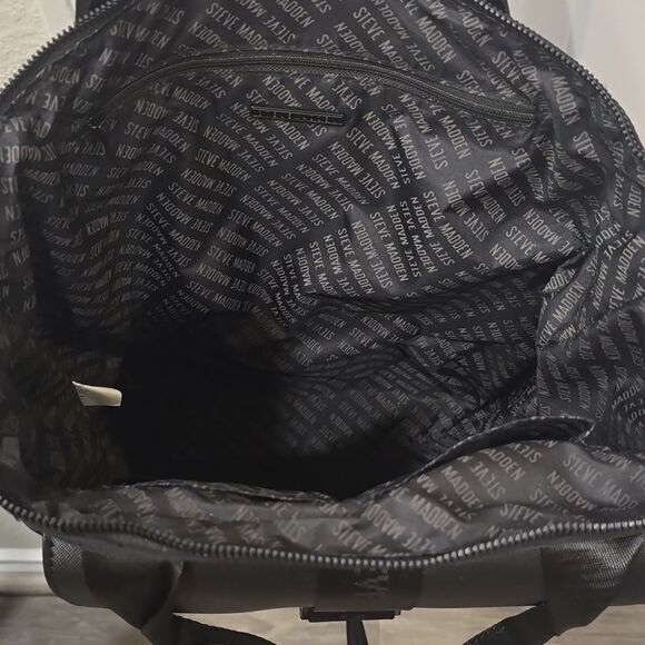 Steve Madden BAction Convertible Backpack/Tote Bag- Black - Picture 9 of 10